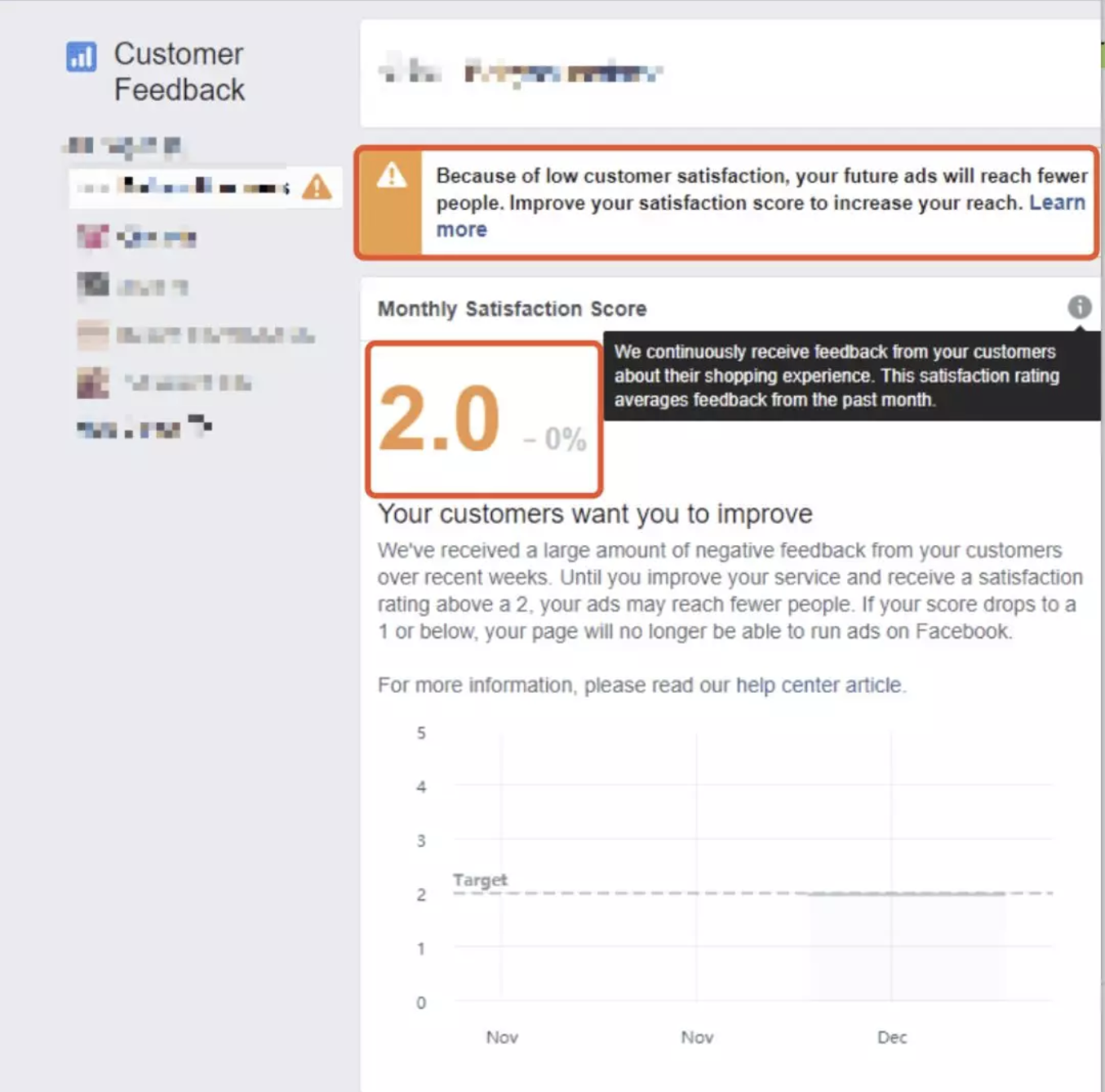 Facebook主頁評級